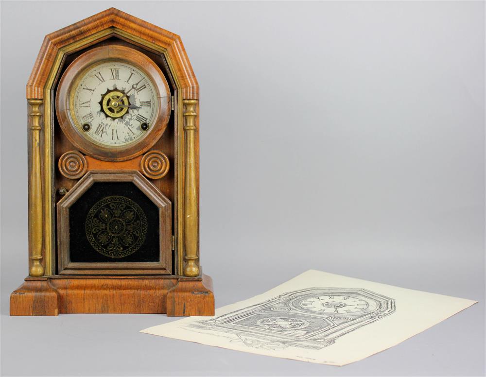 Appraisal: WELCH SPRING AND COMPANY ROSEWOOD MANTLE CLOCK TH CENTURY along