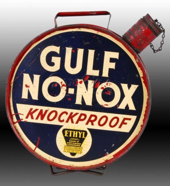 Appraisal: Gulf No Nox Gasoline Can Description Circa s Painted on