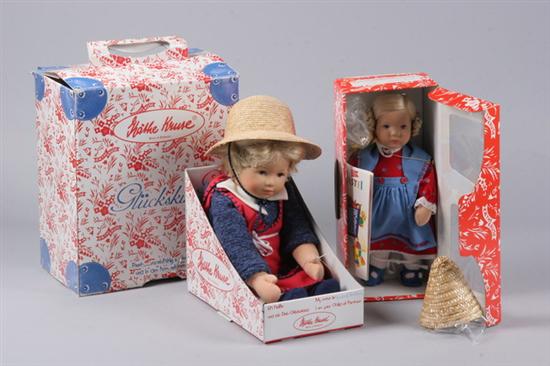 Appraisal: TWO KATHE KRUSE DOLLS IN ORIGINAL BOXES Circa s On