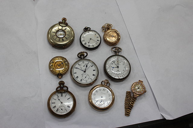 Appraisal: AN EARLY TH CENTURY CT GOLD CASED LADIES WRISTWATCH a