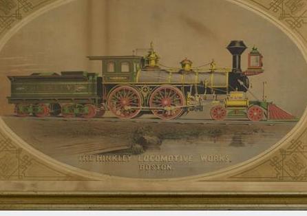 Appraisal: THE HINKLEY LOCOMOTIVE WORKS BOSTON Handcolored lithograph after D Drummond