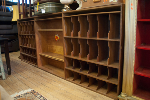 Appraisal: LARGE TIMBER RECORD CABINET