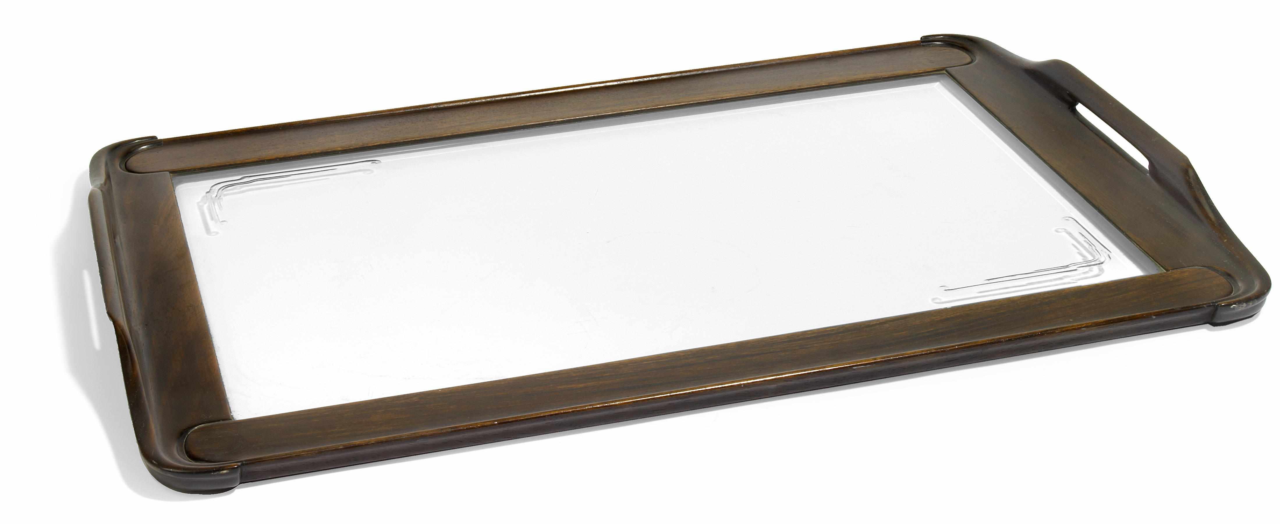 Appraisal: A Charles Sumner Greene rosewood and etched glass tray circa