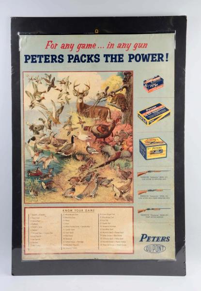 Appraisal: DuPont Peters Ammo Paper Poster This Peters ammo poster depicts