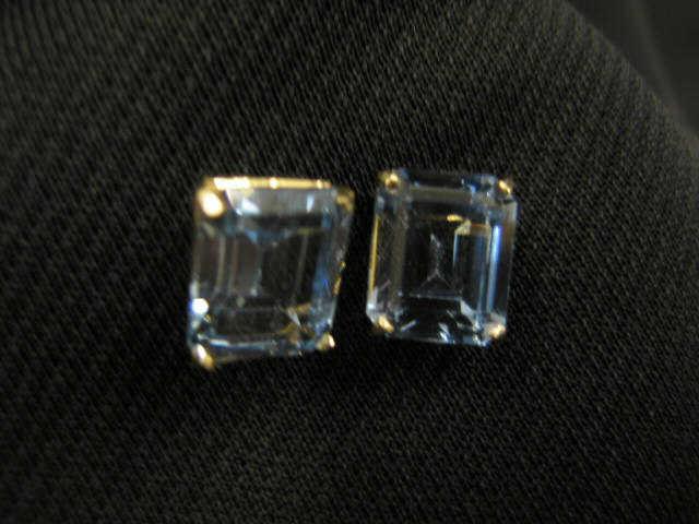 Appraisal: Blue Topaz Earrings rich London blue gems totaling carats in