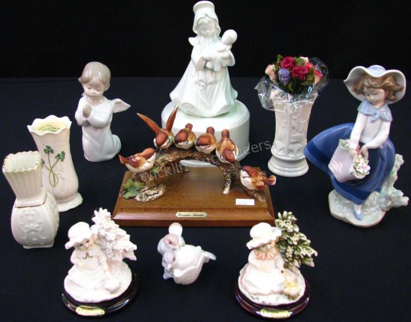 Appraisal: Group of Porcelain including Lladro Lladro Lladro First Christmas Together