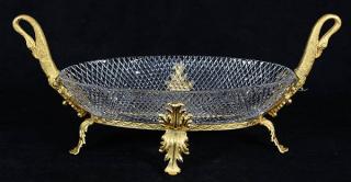 Appraisal: Louis XVI style crystal and ormolu mounted centerpiece attributed to