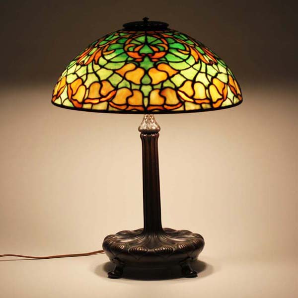 Appraisal: Tiffany Studios New York Bell Flower leaded glass shade on