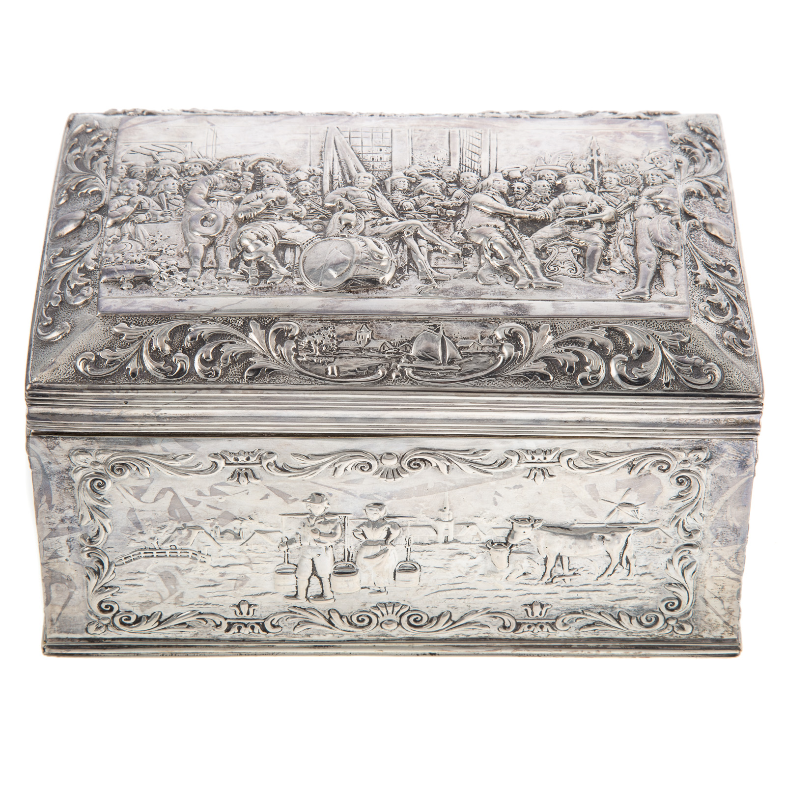 Appraisal: DUTCH SILVER JEWEL BOX P Heerens Zn silver standard second