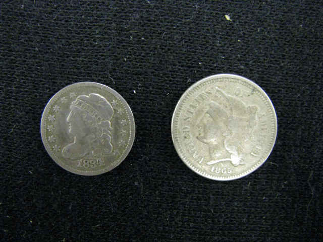 Appraisal: U S Type Coins nickel bust half dime both fine