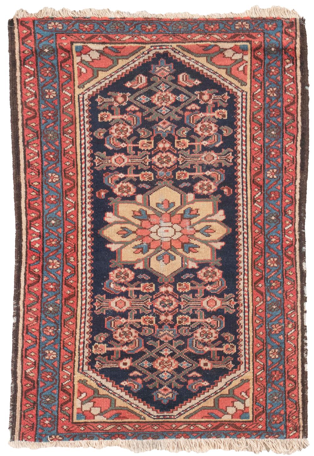 Appraisal: HAMADAN RUG ' X ' TH CENTURYHAMADAN RUG ' X