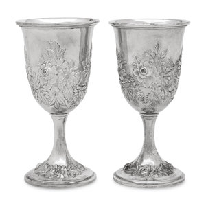 Appraisal: A Pair of S Kirk and Son Silver Goblets Baltimore