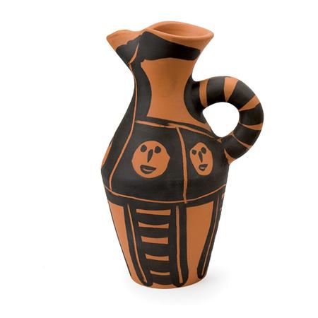 Appraisal: Pablo Picasso LITTLE-HEADED YAN Painted red ceramic pitcher Estimate -