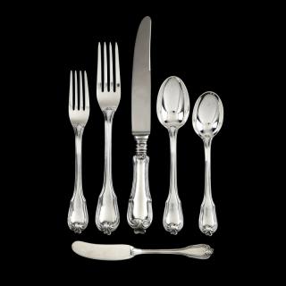 Appraisal: Buccellati Borgia Sterling Silver Flatware Service A Large Italian Rococo