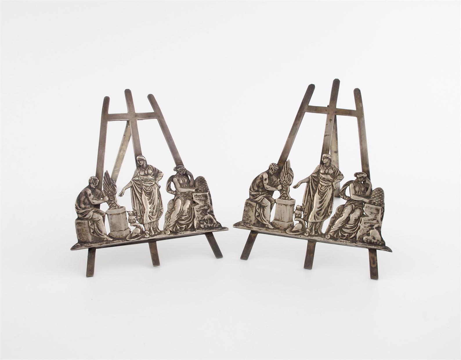 Appraisal: A pair of late-Victorian silver menu card holders