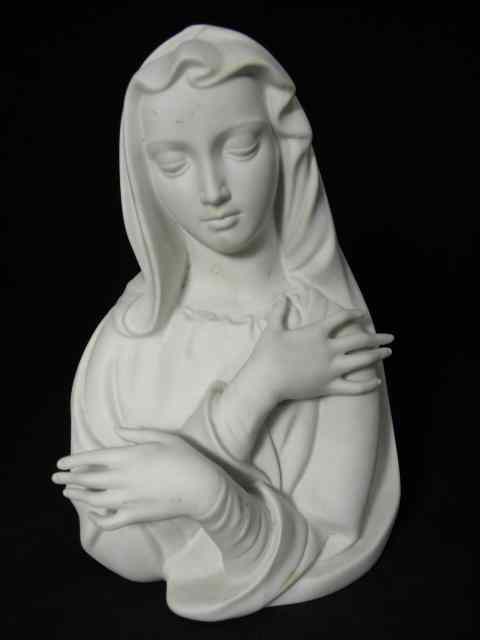 Appraisal: Boehm bisque porcelain bust sculpture of the Madonna titled ''La