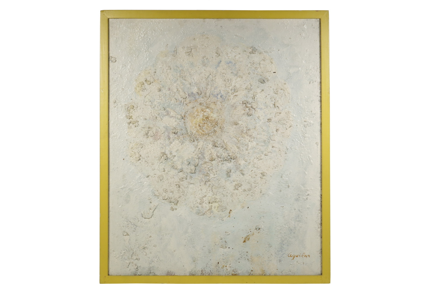 Appraisal: MAURICIO AGUILAR NY CA - Untitled Abstract White on Pale