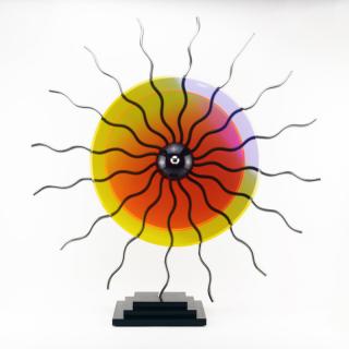 Appraisal: Shlomi Haziza Israeli th C Lucite and metal Sun sculpture