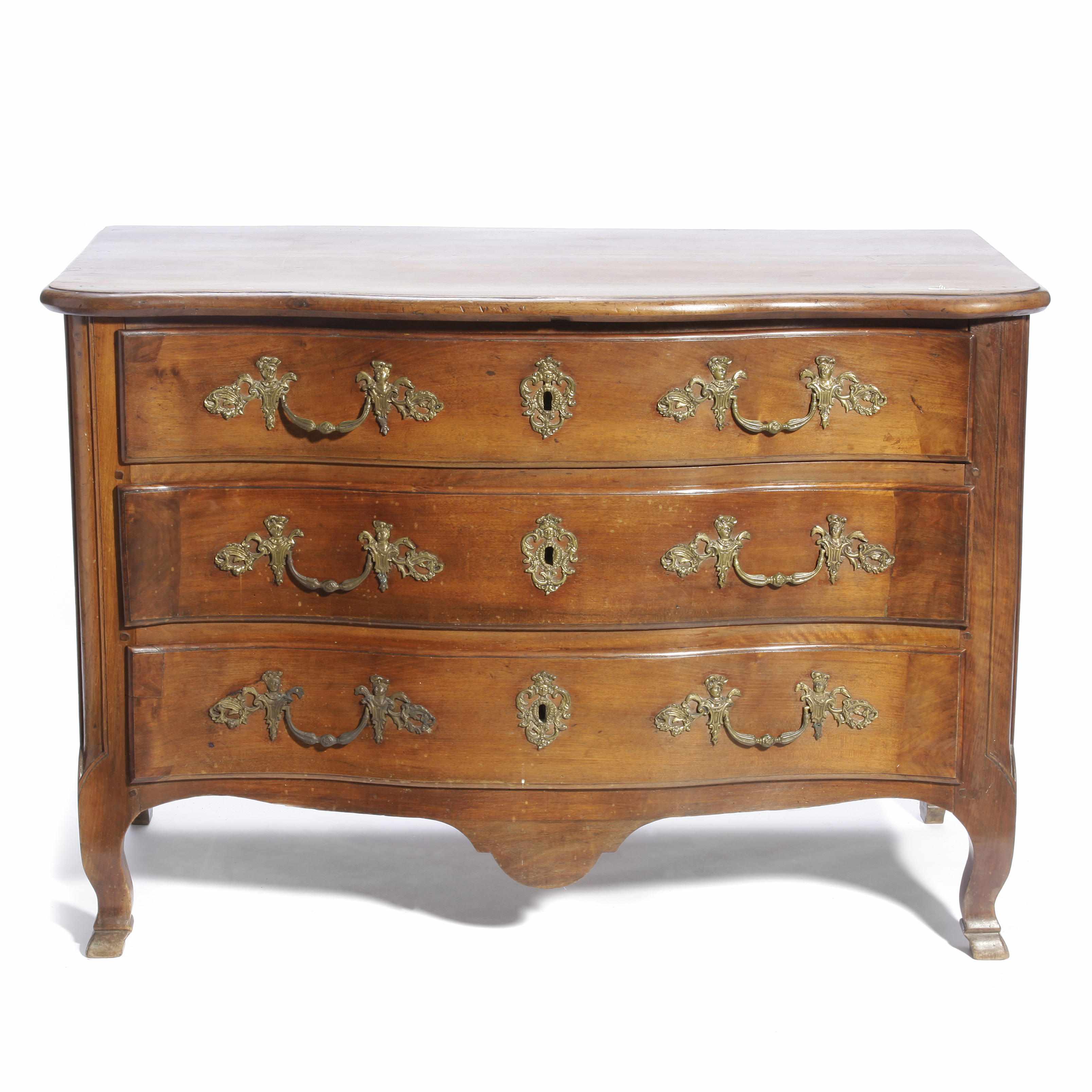 Appraisal: Property of various owners A Louis XV Provincial walnut commode