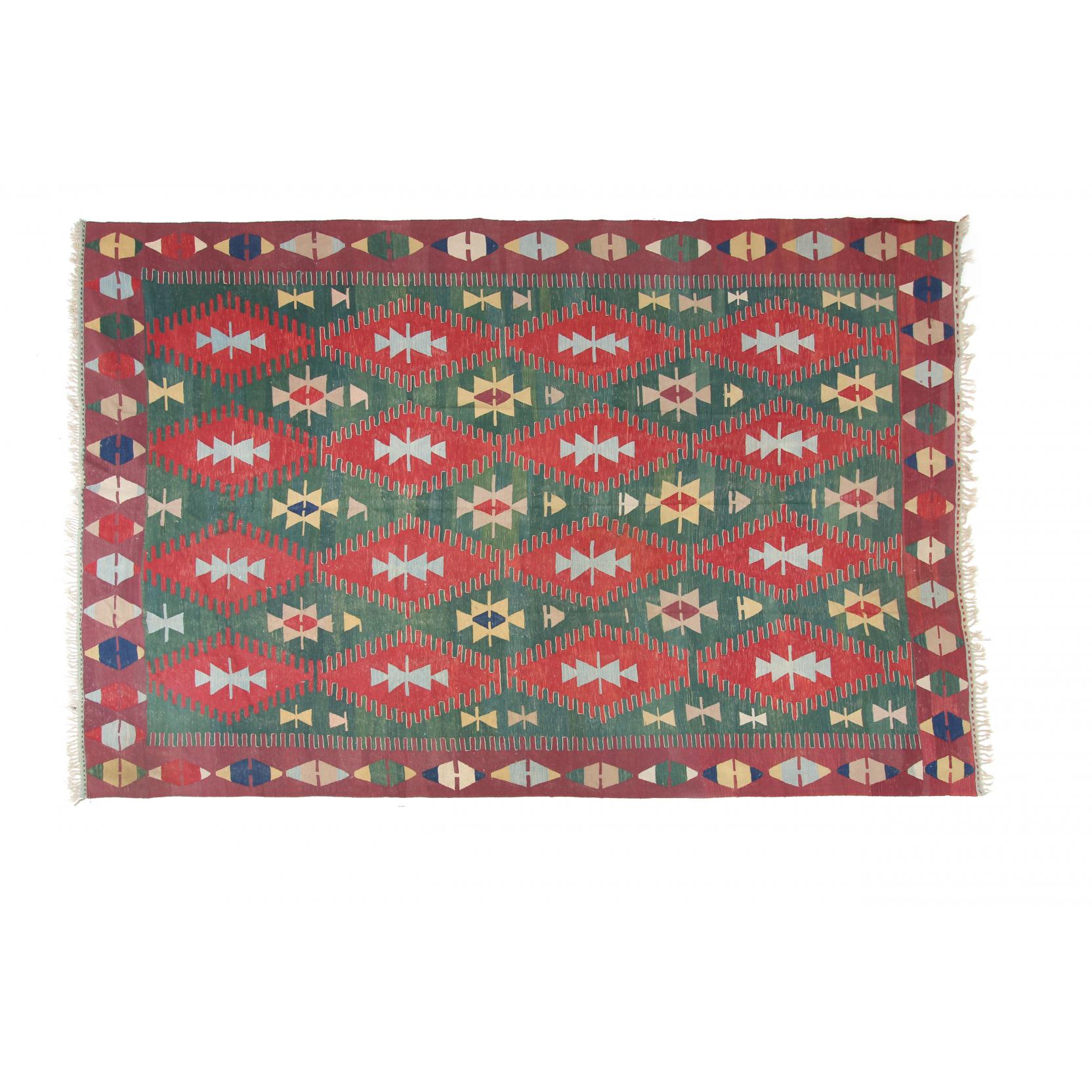 Appraisal: Mid Century Room Size Kilim ft in x ft in