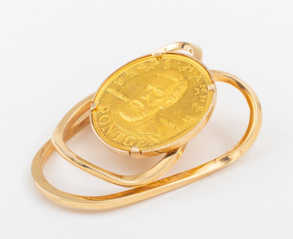 Appraisal: K GOLD MONEY CLIP GRAM GOLD COIN BULLION K gold