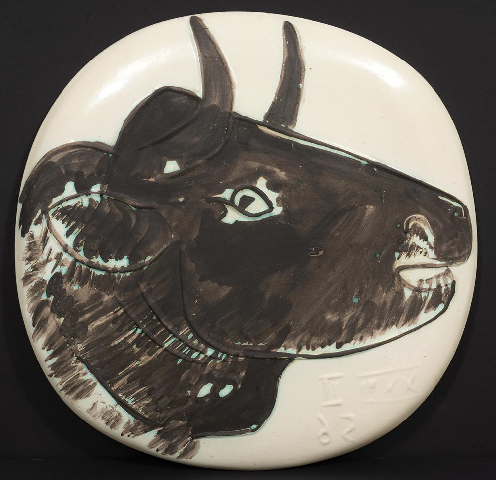 Appraisal: PICASSO MADOURA CERAMIC 'PROFILE DE TAUREAU'Pablo Picasso Spain - 'Profile