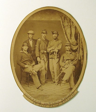 Appraisal: Oval salt print identified in pencil on bottom Veterans on