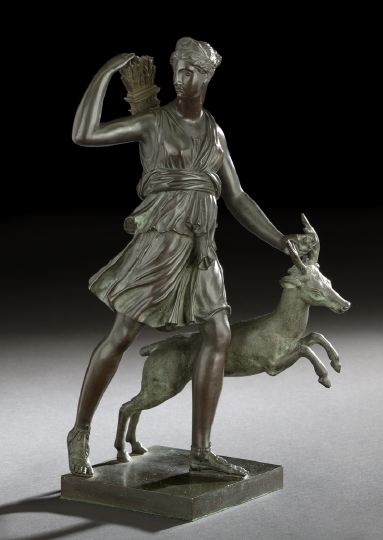 Appraisal: French Bronze Figure of the Diana of Versailles fourth quarter