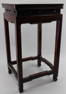 Appraisal: th C Chinese Hardwood Side Table th C Chinese Hardwood