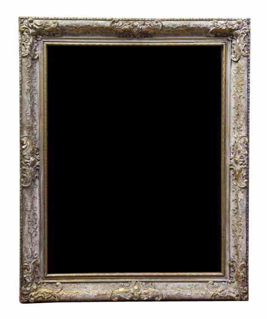 Appraisal: A Giltwood Mirror having a rectangular vertical plate set within