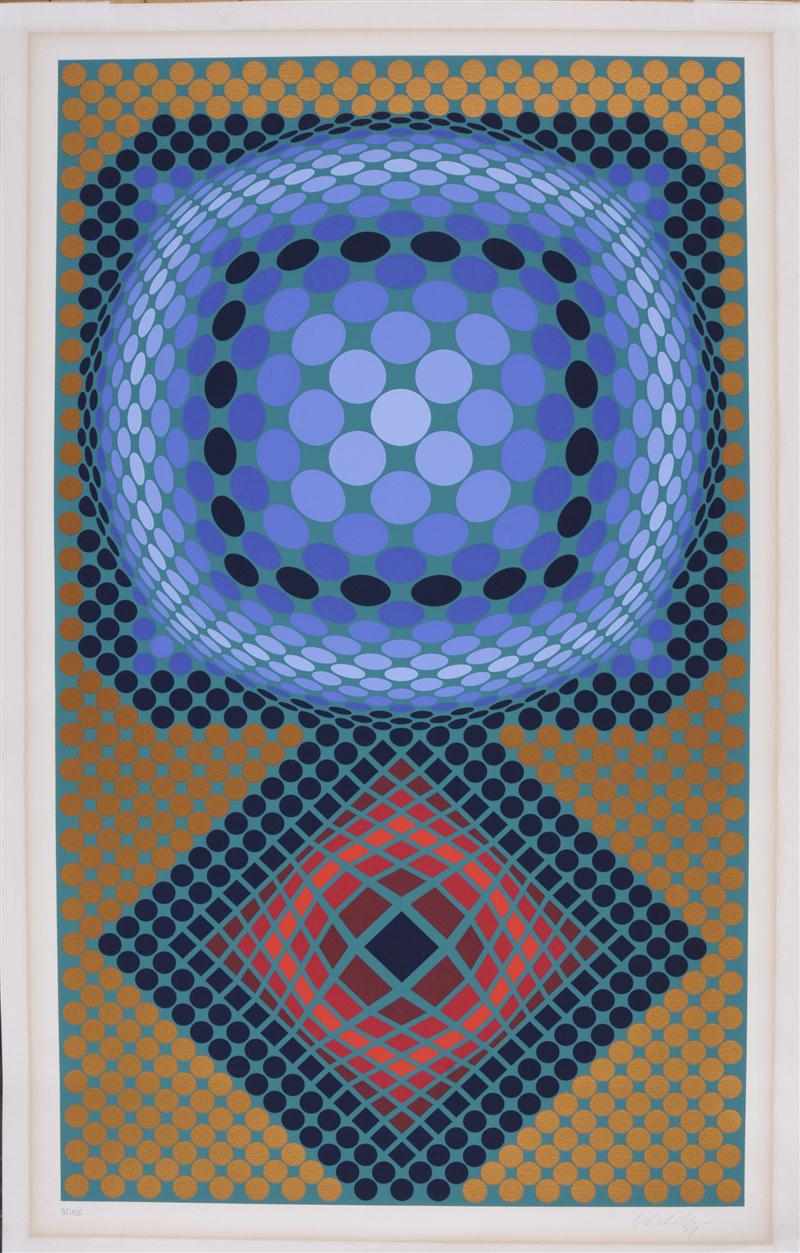 Appraisal: VICTOR VASARELY FRENCH - MITA Screenprint in colors signed lower