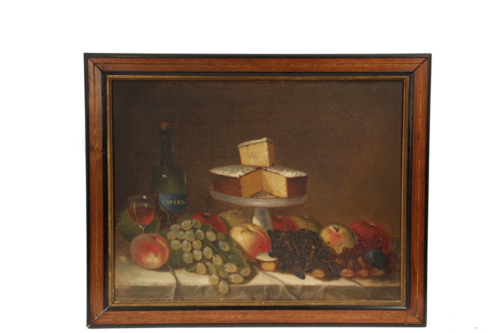 Appraisal: AMERICAN STILL LIFE - Mid th c Naive Still Life