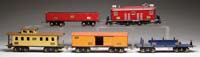 Appraisal: AMERICAN FLYER STANDARD GAUGE ELECTRIC LOCO W FOUR FREIGHT CARS