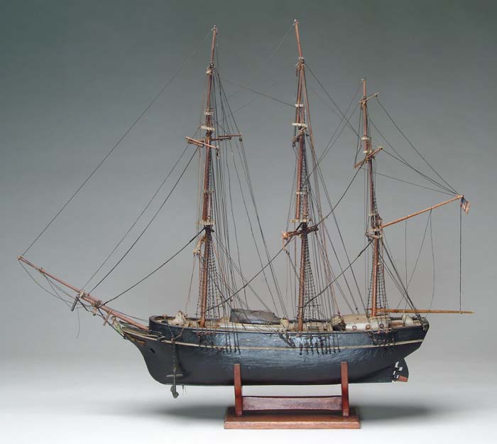 Appraisal: FINE ANTIQUE MODEL OF THE THREE-MAST SHIP RECOVERY OF SALEM