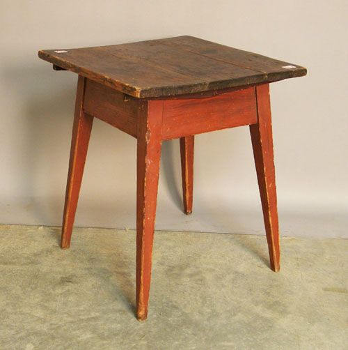 Appraisal: Stained pine end table th c h l