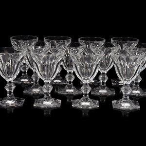 Appraisal: A Set of Twelve Baccarat Harcourt Goblets th Century Height