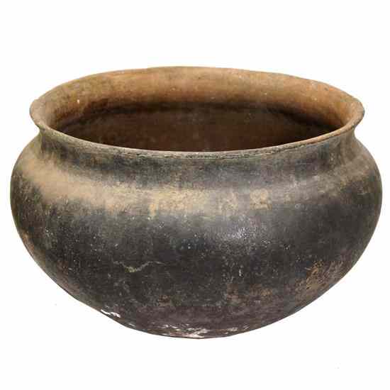 Appraisal: A Mexican Huastecos Indian Brown Pottery Water Olla circa of