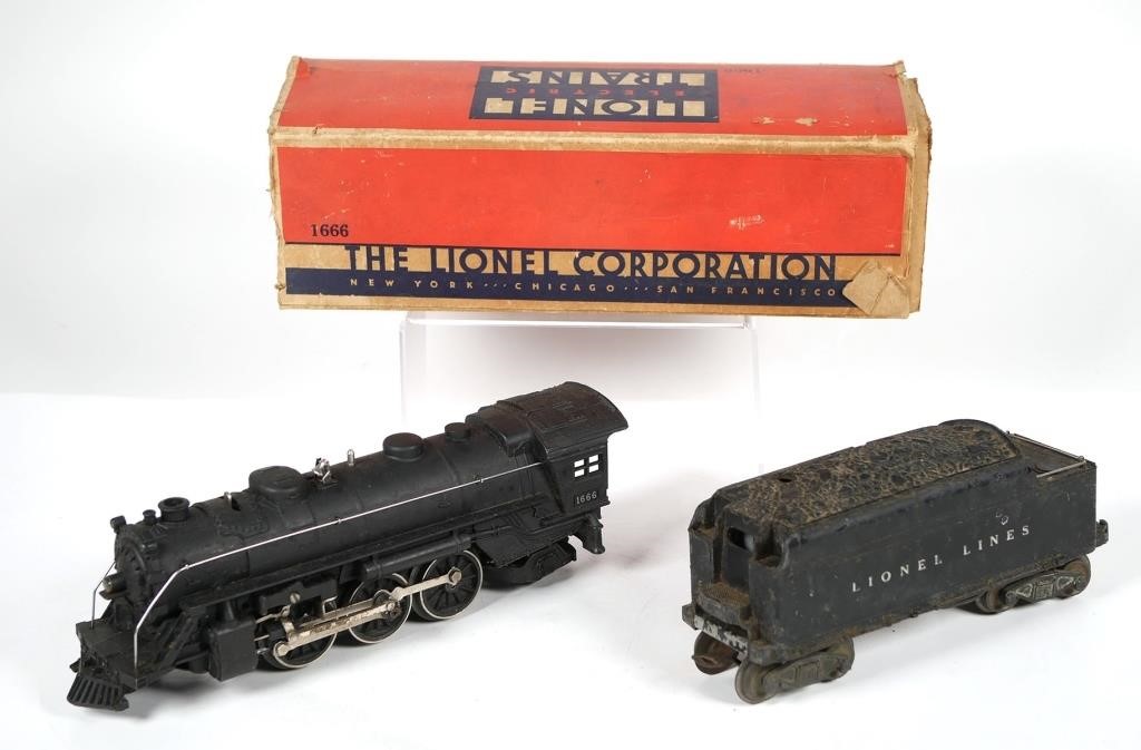 Appraisal: LIONEL GAUGE STEAM LOCOMOTIVE AND TENDER - - Locomotive Steam