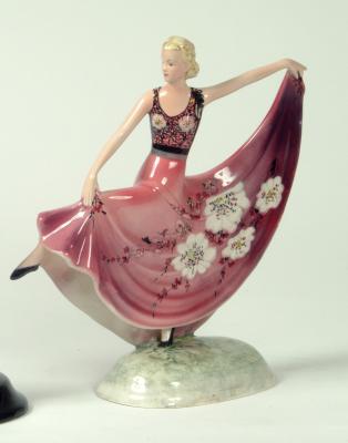 Appraisal: A GOLDSCHEIDER POTTERY FIGURE modelled as an Art Deco female