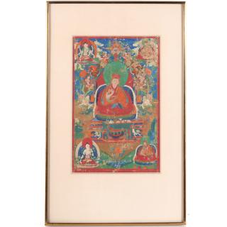 Appraisal: Tibetan School Thangka painting Tibetan School Thangka painting Tibetan School