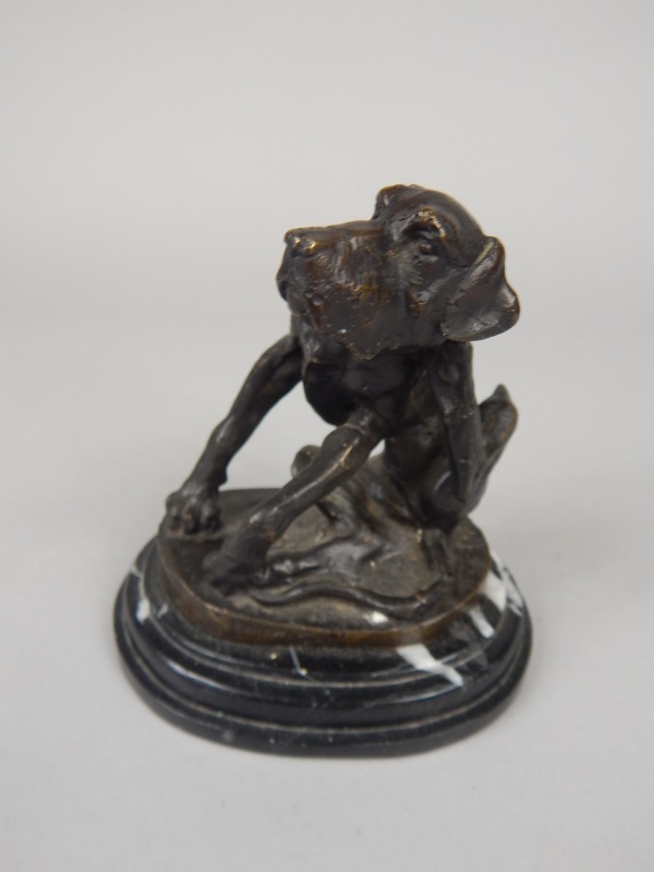 Appraisal: After Fratin A modern bronze figure of a hound scratching