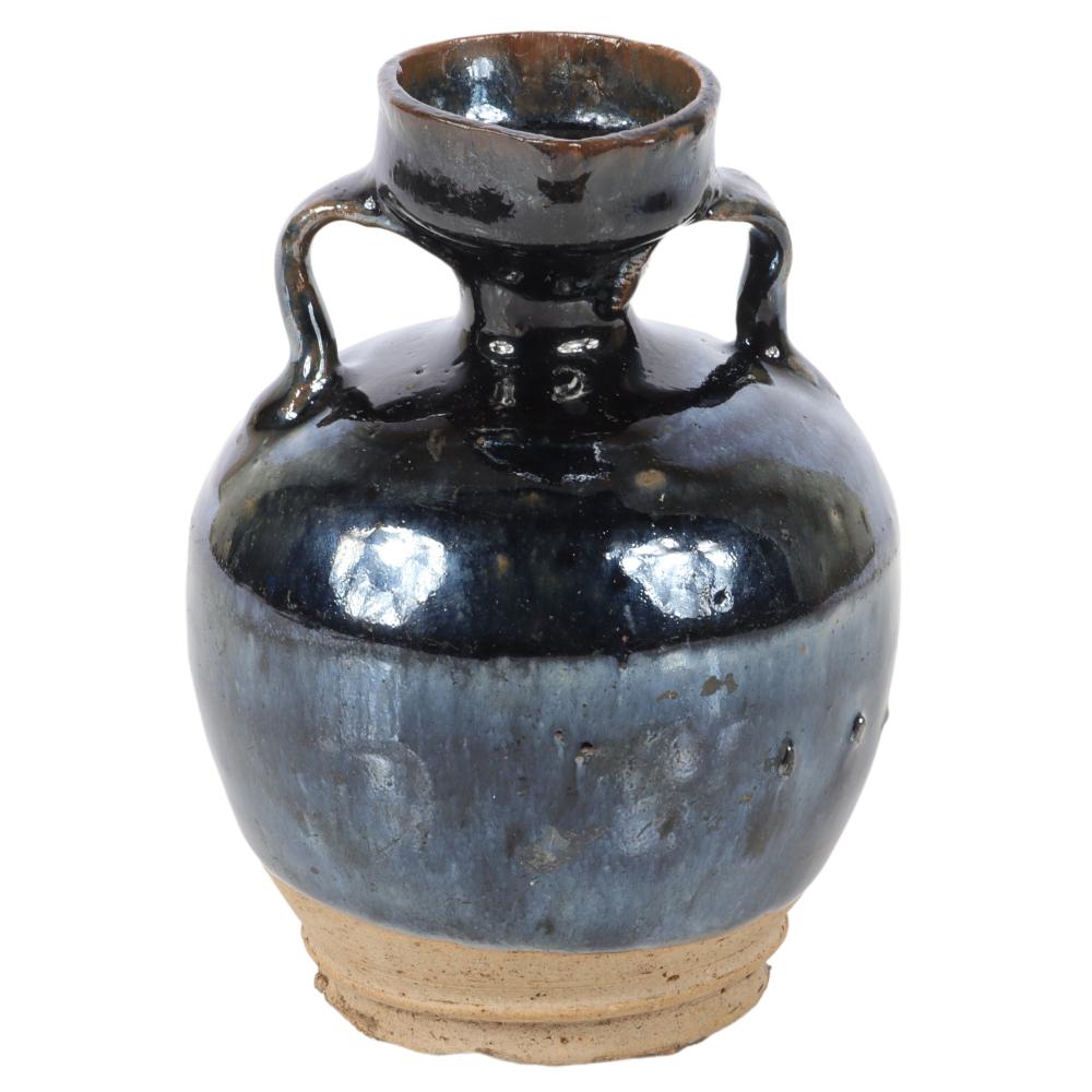 Appraisal: CHINESE JIAN YAO HENAN WARE BLACK GLAZE POTTERY WINE EWER