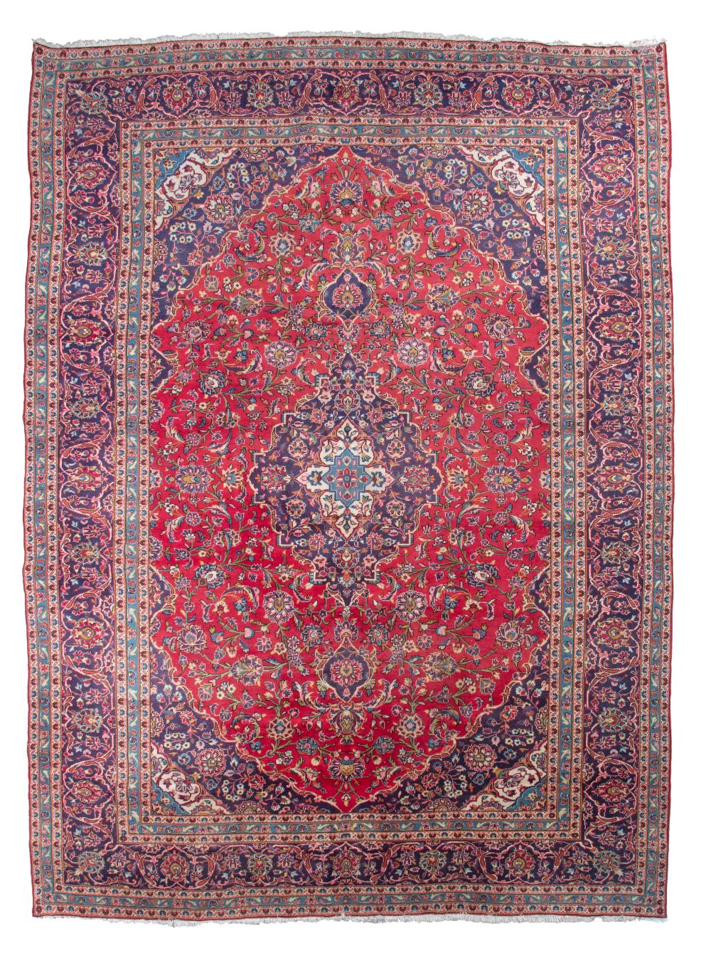 Appraisal: KESHAN RUG X SECOND HALF OF THE TH CENTURYKESHAN RUG