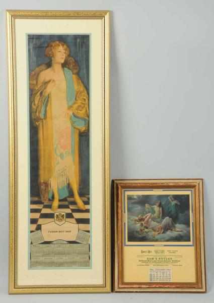 Appraisal: Lot of Calendars Featuring Women Sels and Sweet-Orr Framed under