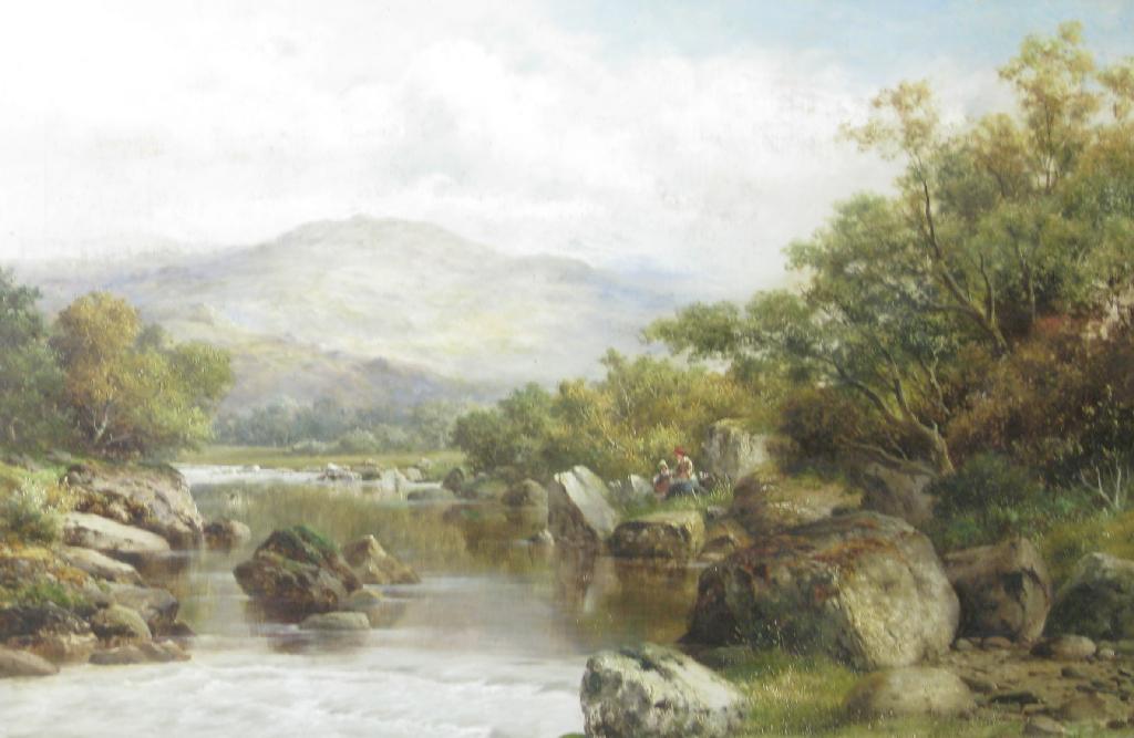 Appraisal: WILLIAM HENRY MANDER - On a Welsh River signed 'W