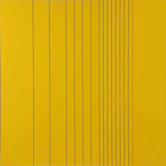 Appraisal: Doug Allsop b Yellow and Red Stripes two screenprints in