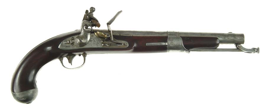 Appraisal: NORTH MODEL MARTIAL PISTOL Dated on the lockplate Cal -