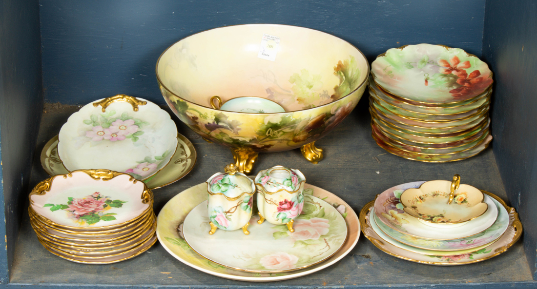 Appraisal: Collection of Continental amateur painted and other floral decorated porcelain