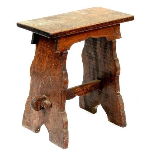 Appraisal: An oak trestle stool th early th c in Henry