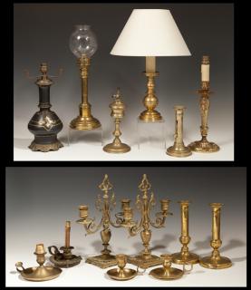 Appraisal: Group of Fourteen Pieces of French Lighting th c consisting